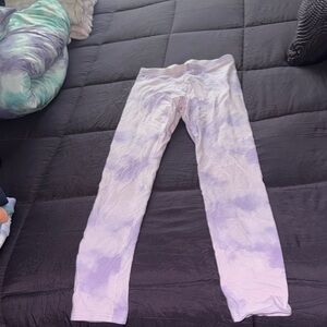 Kids Purple Tie-Dye Leggings